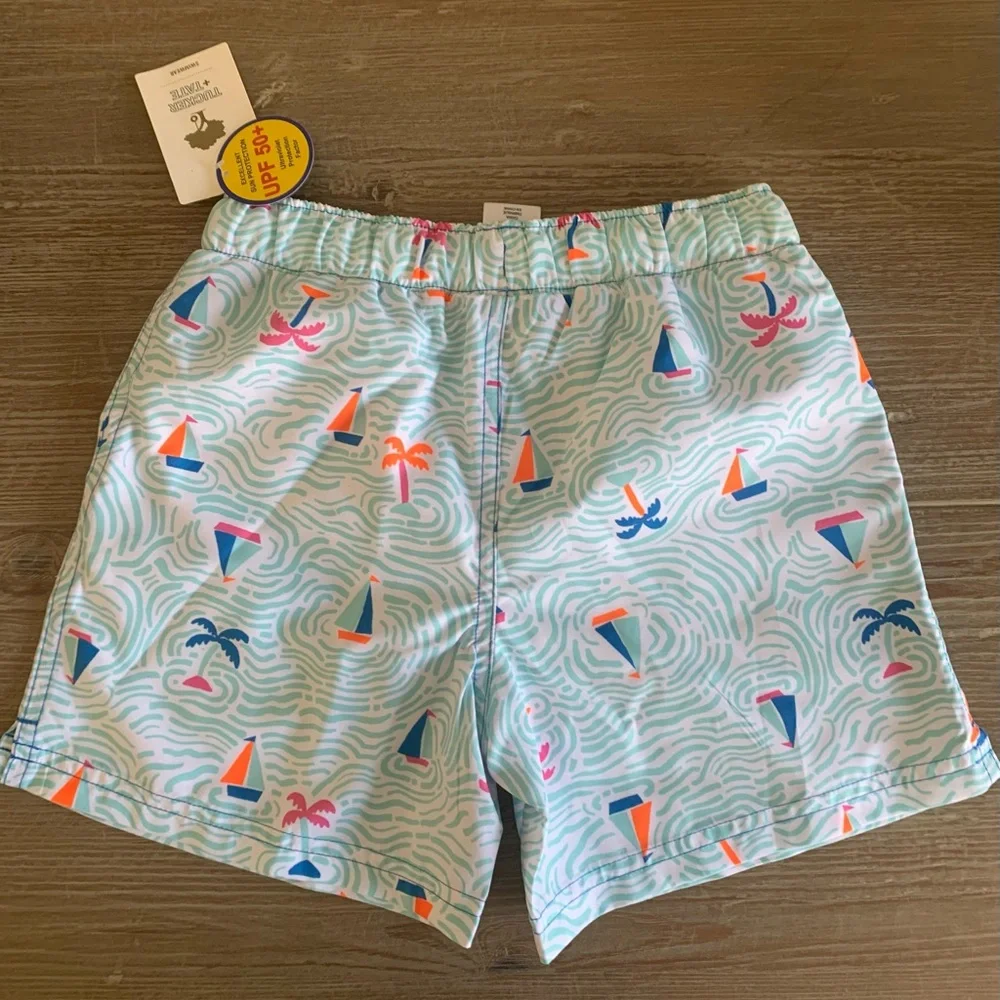 Tucker Tate Swim Trunks
(2) Pair
Sailboat Print
Turtle Print - Picture 2 of 9